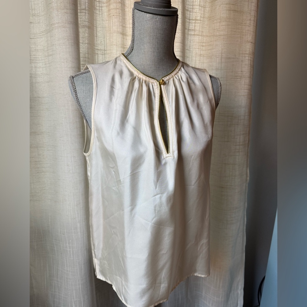 100% silk ivory top by Tory Burch, size 4